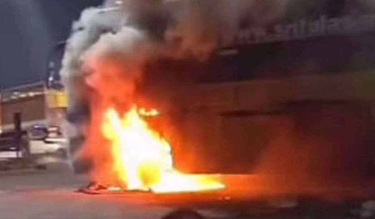 Bus fire